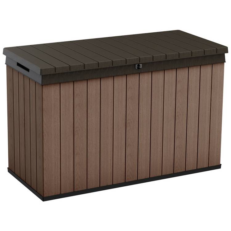 Keter Darwin 662L Outdoor Garden Storage Box - Brown 0