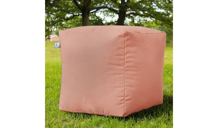 rucomfy Indoor Outdoor Cube Bean Bag - Dusky Pink
