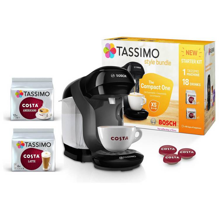 Tassimo Style Pod Coffee Machine Bundle – Black 0