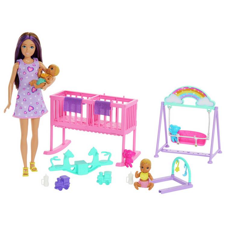 Barbie Skipper Babysitter Doll with Twin Nursery Playset 0