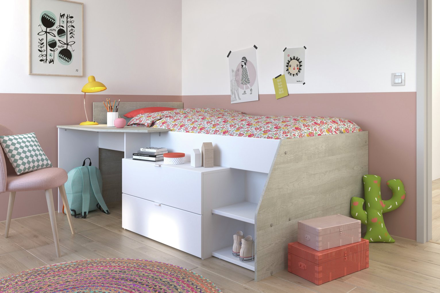 Parisot Cabin Bed, Kids Mattress and Desk Review