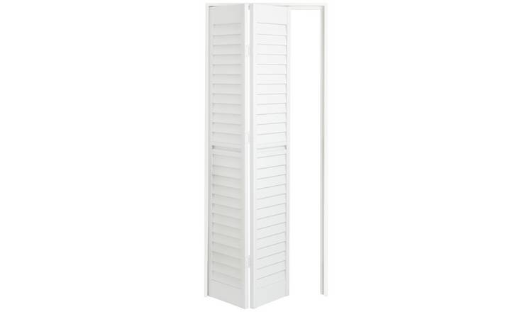 Shutter Effect Bi-Folding White Folding Door