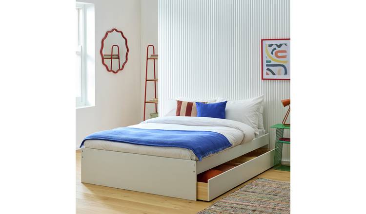 Argos Home Eli Platform Double Storage Bed - White
