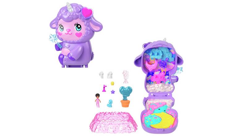 Polly Pocket Lamb Compact Playset with Micro Doll