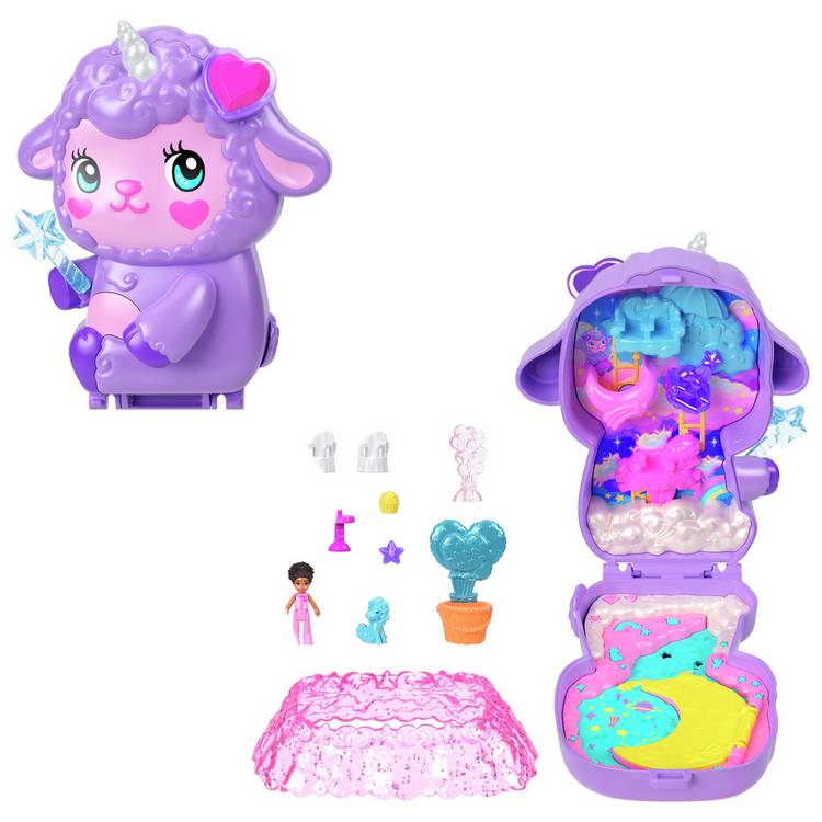 Polly Pocket Lamb Compact Playset with Micro Doll 0