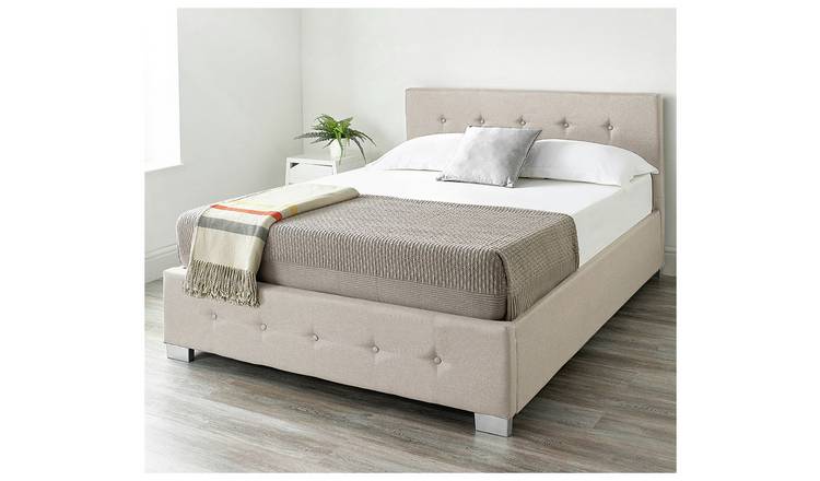 Aspire Kingsize End Lift Ottoman Bed with Mattress - Beige