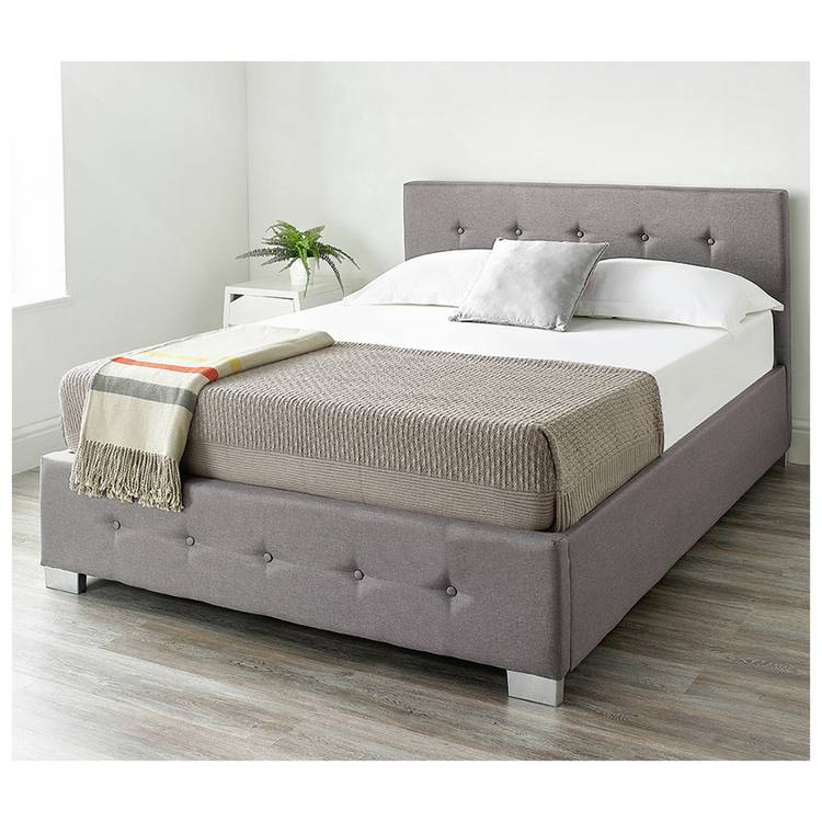 Aspire Single End Lift Ottoman Bed with Mattress - Grey 0