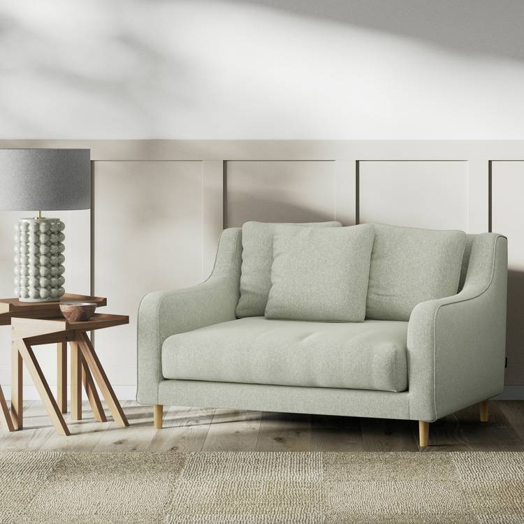 Habitat Swift Fabric Cuddle Chair - Sage Green - Ash Leg 0