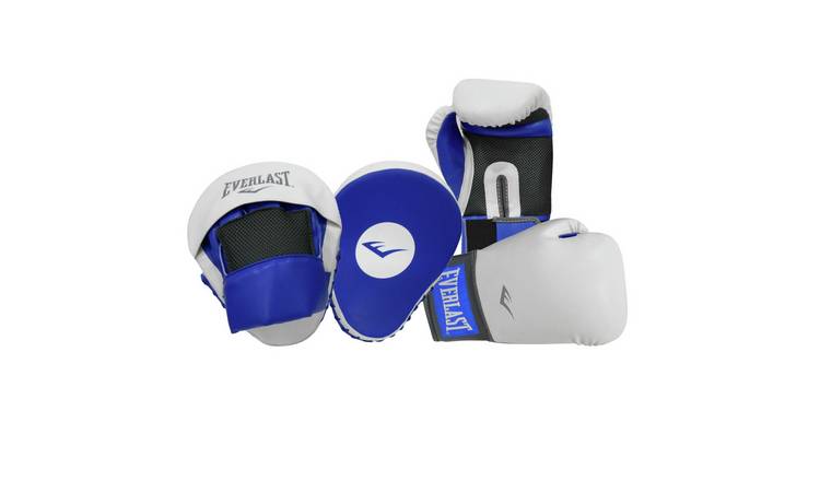 Everlast Boxercise Kit- Hook & Jab and 12oz Glove Kit - Blue
