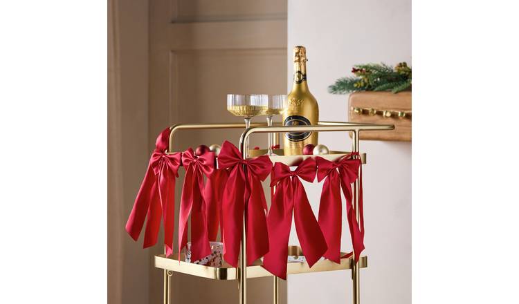 Habitat Red Satin Bow Garland