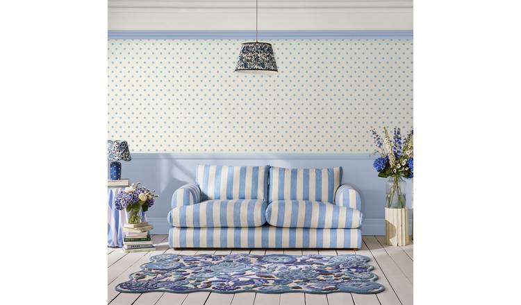 Cath Kidston Button Spot Blue Wallpaper
