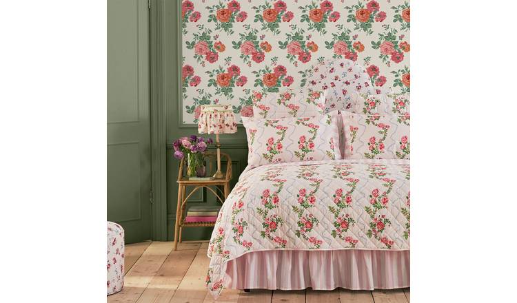 Cath Kidston Archive Rose Pink Blooms Wallpaper
