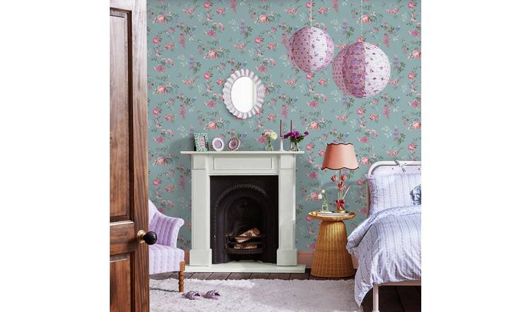 Cath Kidston Birds and Roses Summer Wallpaper