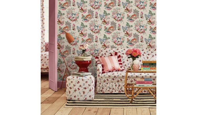 Cath Kidston Painted Kingdom Wallpaper - Natural