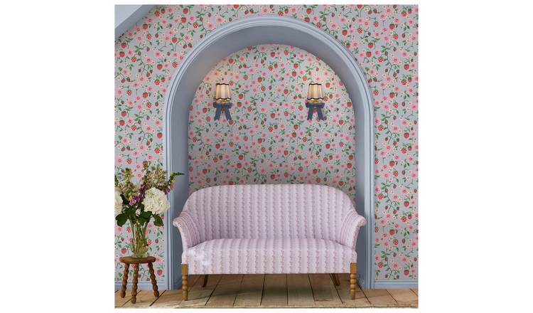 Cath Kidston Strawberry Summer Wallpaper - Multicoloured