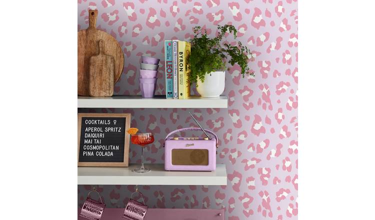 Envy Big Cat Candy Floss Wallpaper - Pink