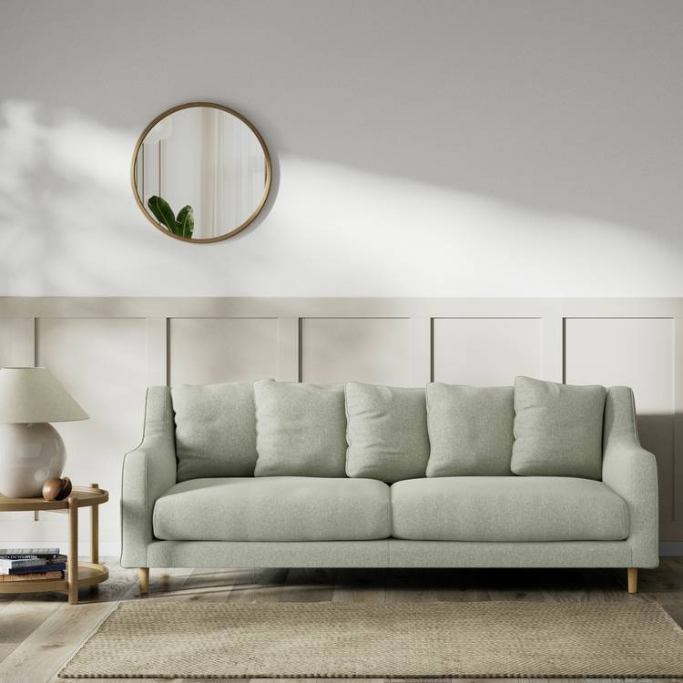 Habitat Swift Fabric 3 Seater Sofa - Sage Green - Ash Leg 0
