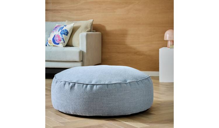 Kaikoo Theo Fabric Footstool - Blue