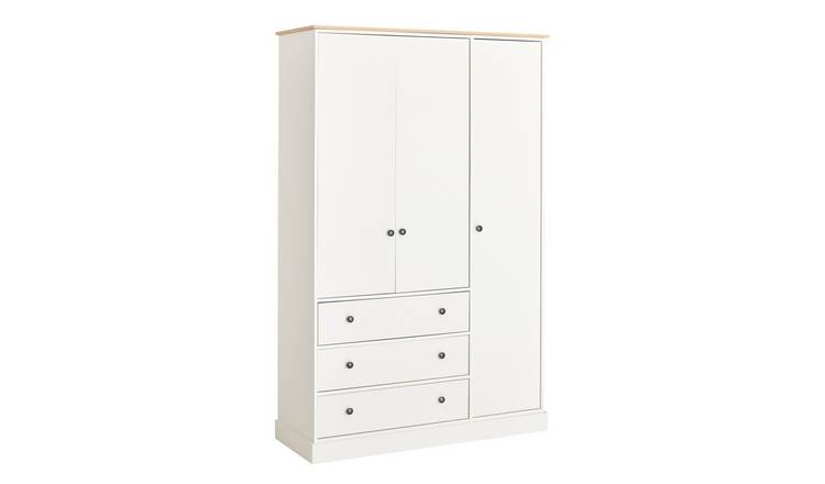 Argos Home Kensington 3 Door 3 Drawer Wardrobe - Ivory
