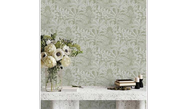 Superfresco Easy Intrigue Wallpaper - Sage Green