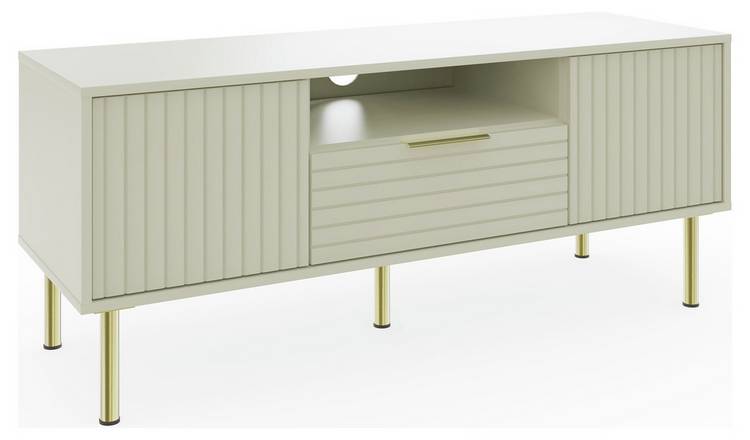 GFW Nervata 2 Door 1 Drawer TV Unit - Natural