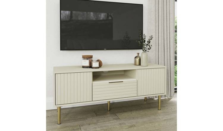 GFW Nervata 2 Door 1 Drawer TV Unit - Natural