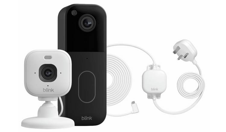 Blink Video Doorbell & Blink Mini 2K+ Cam with Power Adaptor