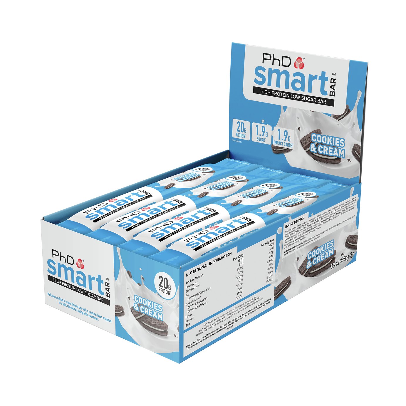 PhD Cookies and Cream Smart Bar x12 Review