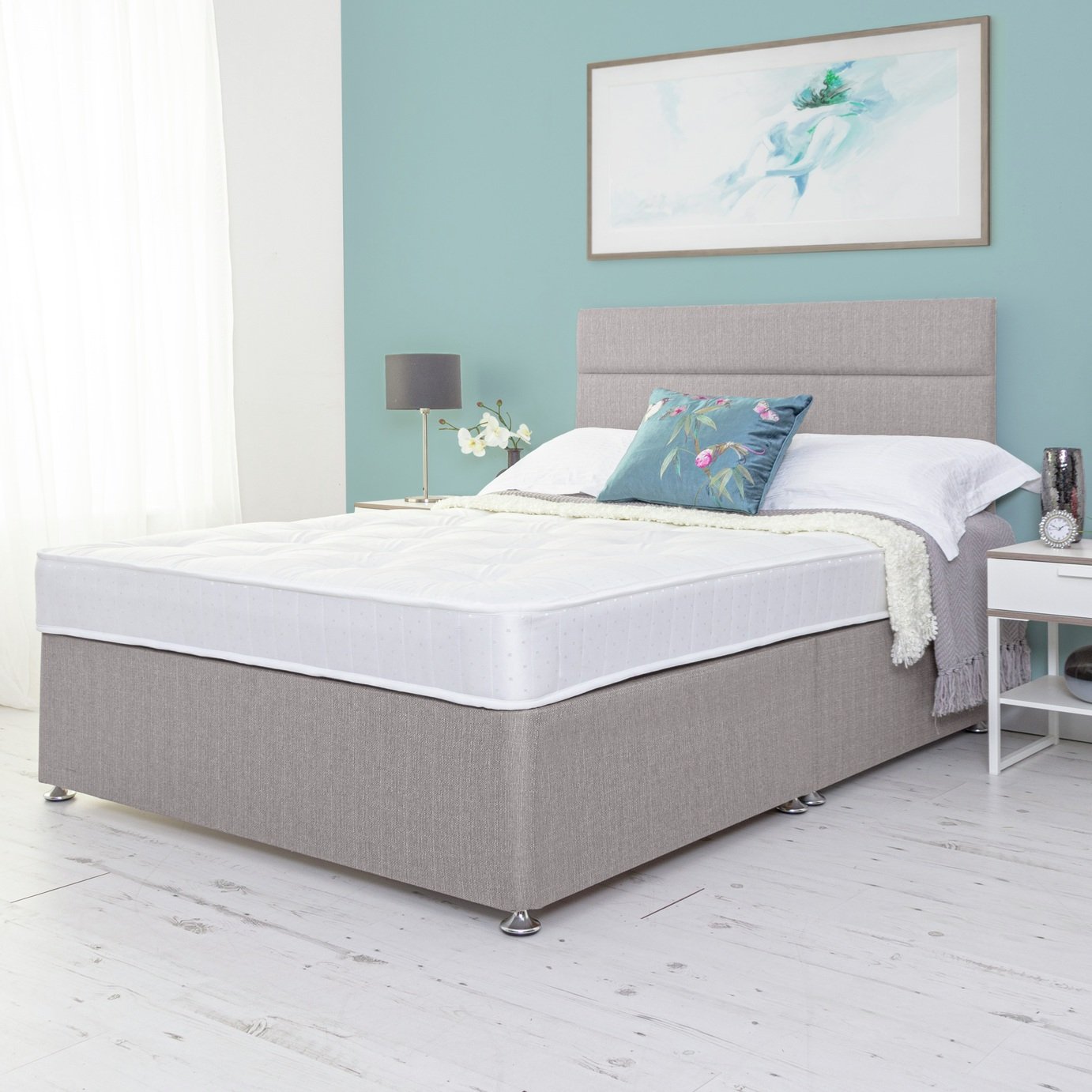 Argos Home Winslow 600 Pocket Kingsize Divan - Grey