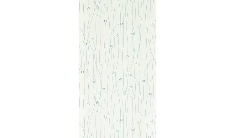 Harlequin Eizou Sky Indigo Wallpaper - White