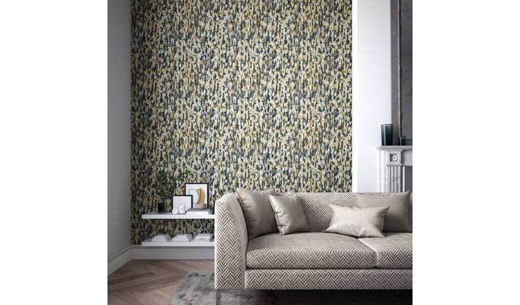 Harlequin Fade Ink Bronze Blue Wallpaper