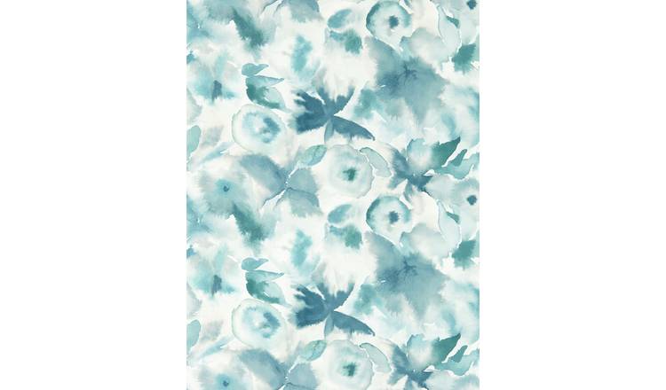 Harlequin Flores Cornflower Denim Wide Width Blue Wallpaper