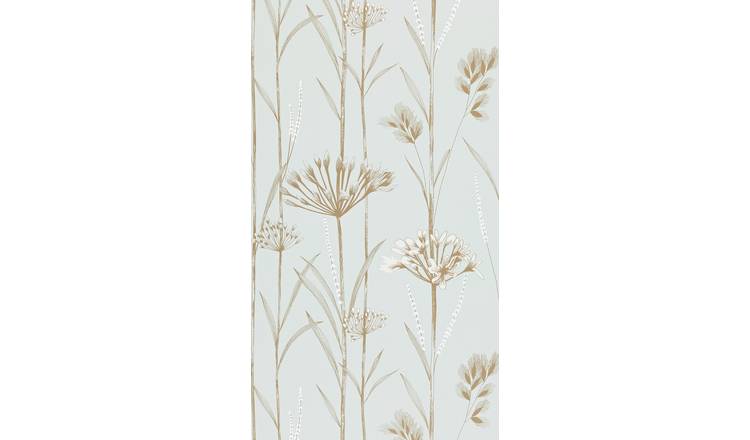 Harlequin Gardinium Seafoam Gold Cream Wallpaper