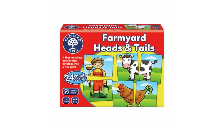 Orchard Toys Farmyard Heads And Tails Game