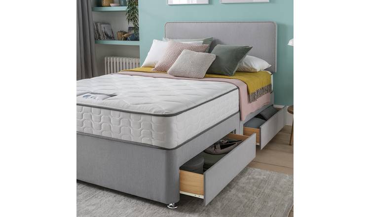 Silentnight Pavia Kingsize Comfort 4 Drawer Divan Bed - Grey