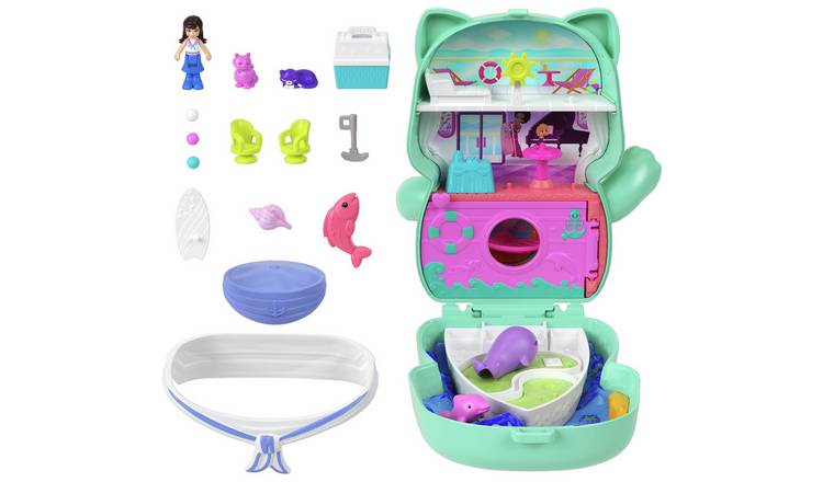 Polly Pocket Set Sail Kitty Compact Playset and Micro Doll 