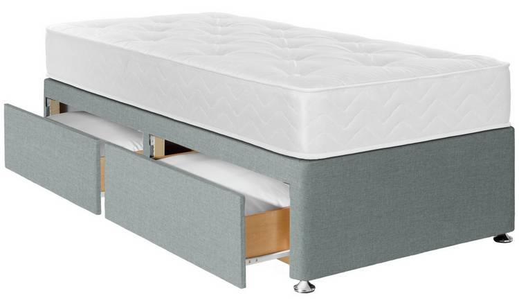 Argos Home Carlton Single 2 Drawer Divan Bed - Grey