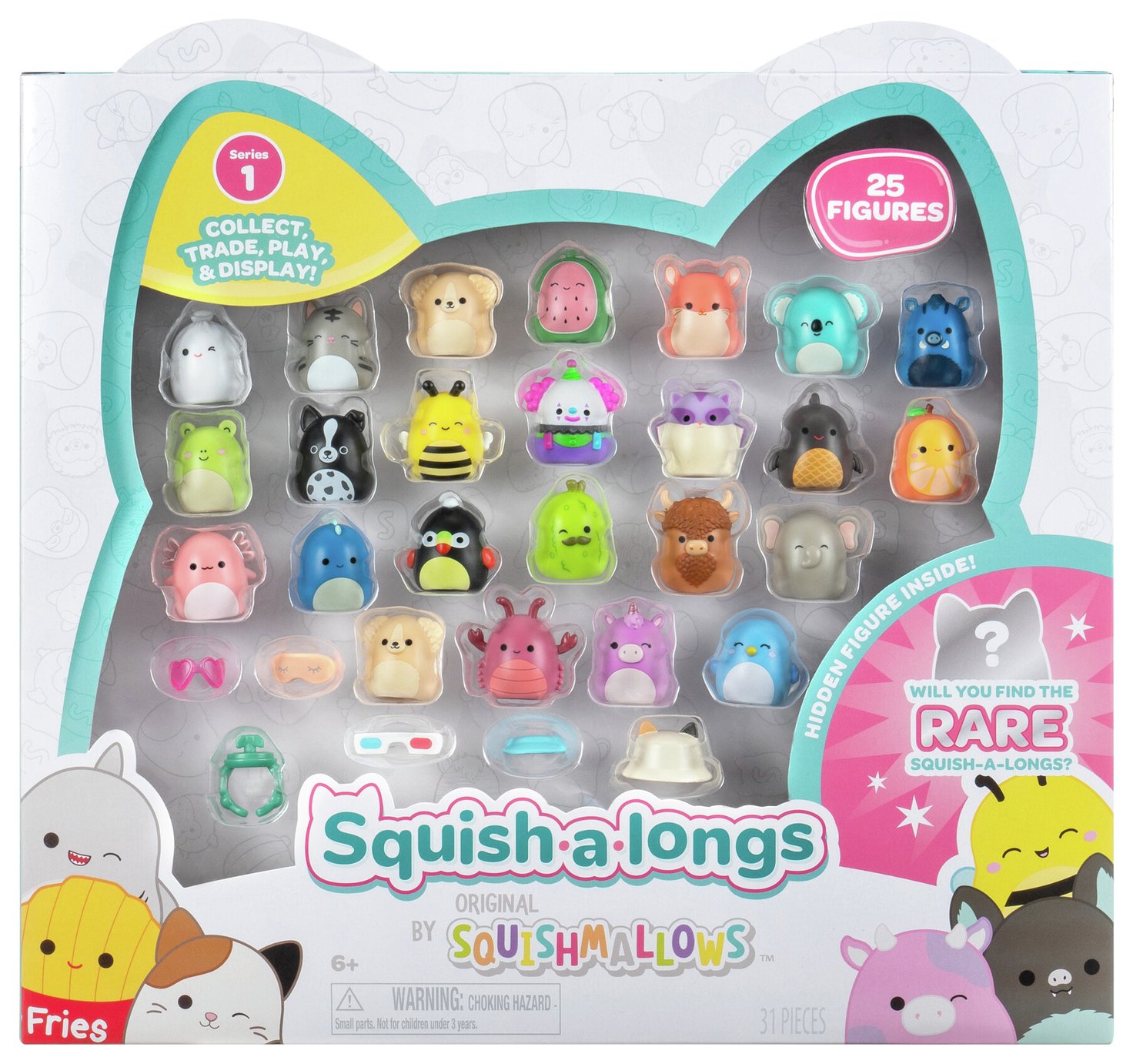 Squish-a-longs 25 Pack - Series 1 - 1 Inch Mini Squish