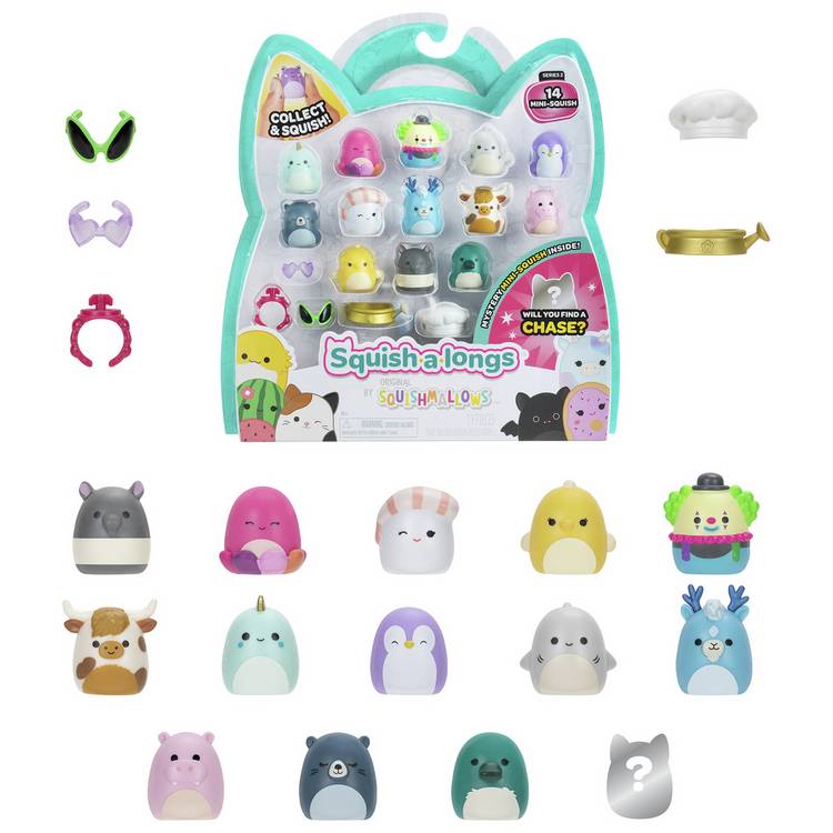 Squishmallows Squish-a-longs Plush-Pack of 14 0