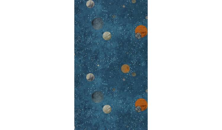 Harlequin Kids Out Of This World Solar Blue Wallpaper