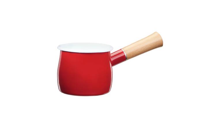 Argos Home 10cm Carbon Steel Milk Pan - Red
