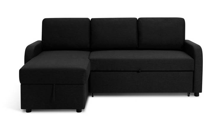 Habitat Carter Fabric Left Hand Corner Sofa Bed - Charcoal