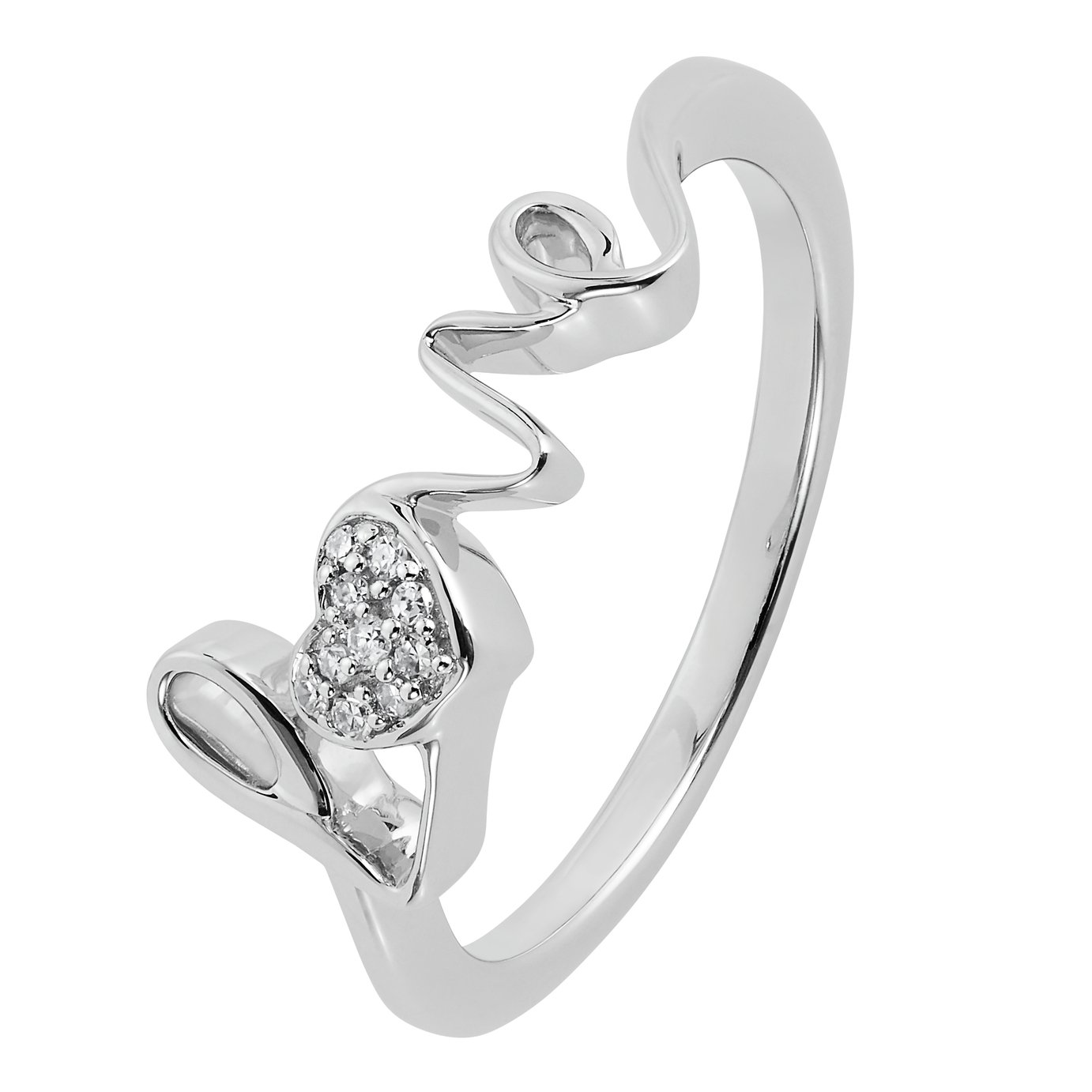 Revere Sterling Silver 0.03ct tw Diamond Love Ring Review