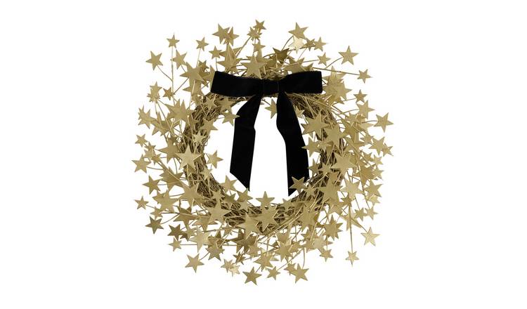Argos Home Star Shaped Halloween Wreath with Bow