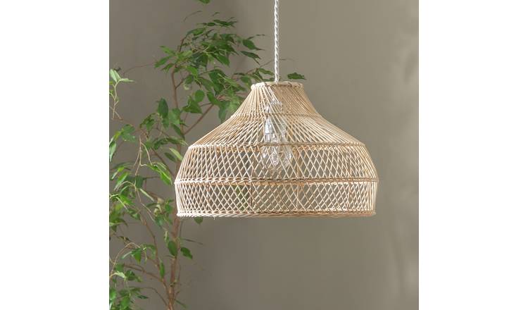 Habitat Natural Rattan Small Easy Fit Lampshade - 35cm