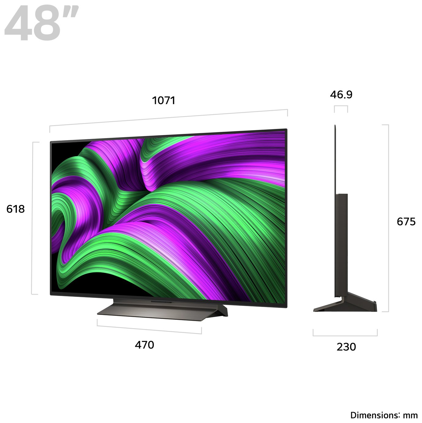 LG 48 Inch OLED48C55LA Smart 4K UHD HDR OLED TV