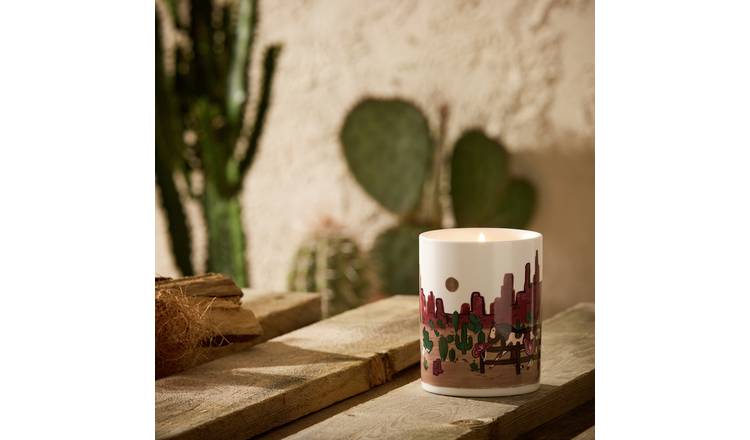 Habitat Ceramic Medium Candle with Lid - Texas