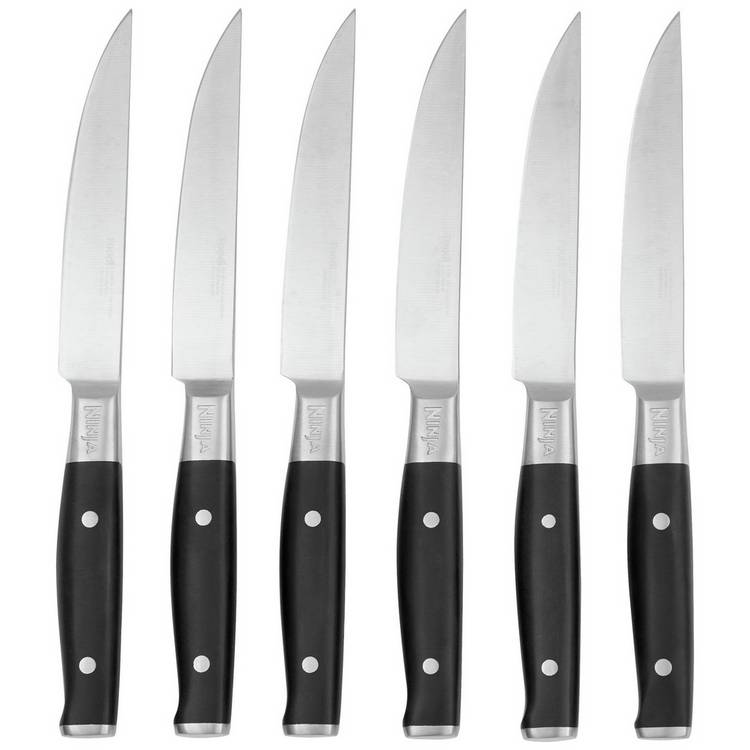 Ninja 6 Piece Steak Knife Set- Black 0
