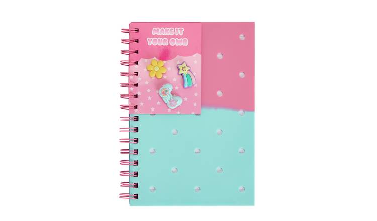 Home Pink Charm A5 80 Page Ruled Notebook