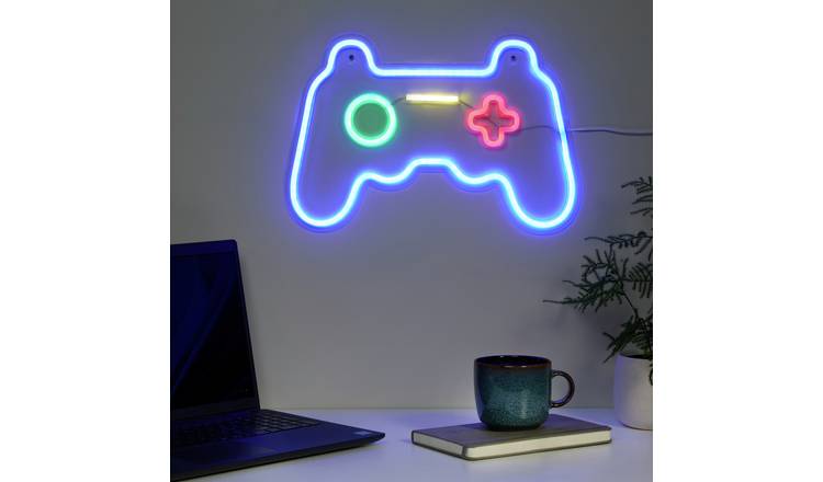 Searchlight Gaming Neon Effect LED Wall Light- Multicoloured